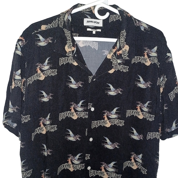 Fucking Awesome "Bird Bag Club 100% Viscose Rayon" button up - Picture 3 of 14